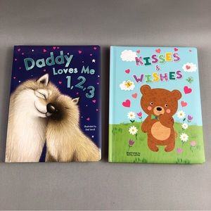 Daddy Loves Me 1 2 3 Kisses and Wishes Padded Educational Book Bundle